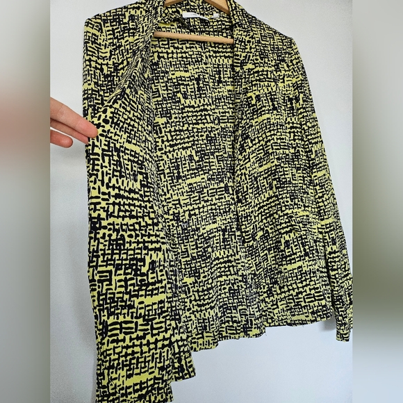 Diane Von Furstenberg Women’s Light Blazer Jacket 2 Yellow Silk Victor - Picture 8 of 13